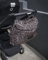 Luna Drawstring Changing Tote Leopard Print