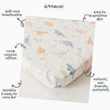 Kabode - Organic Cot Bed Fitted Sheet - Dino