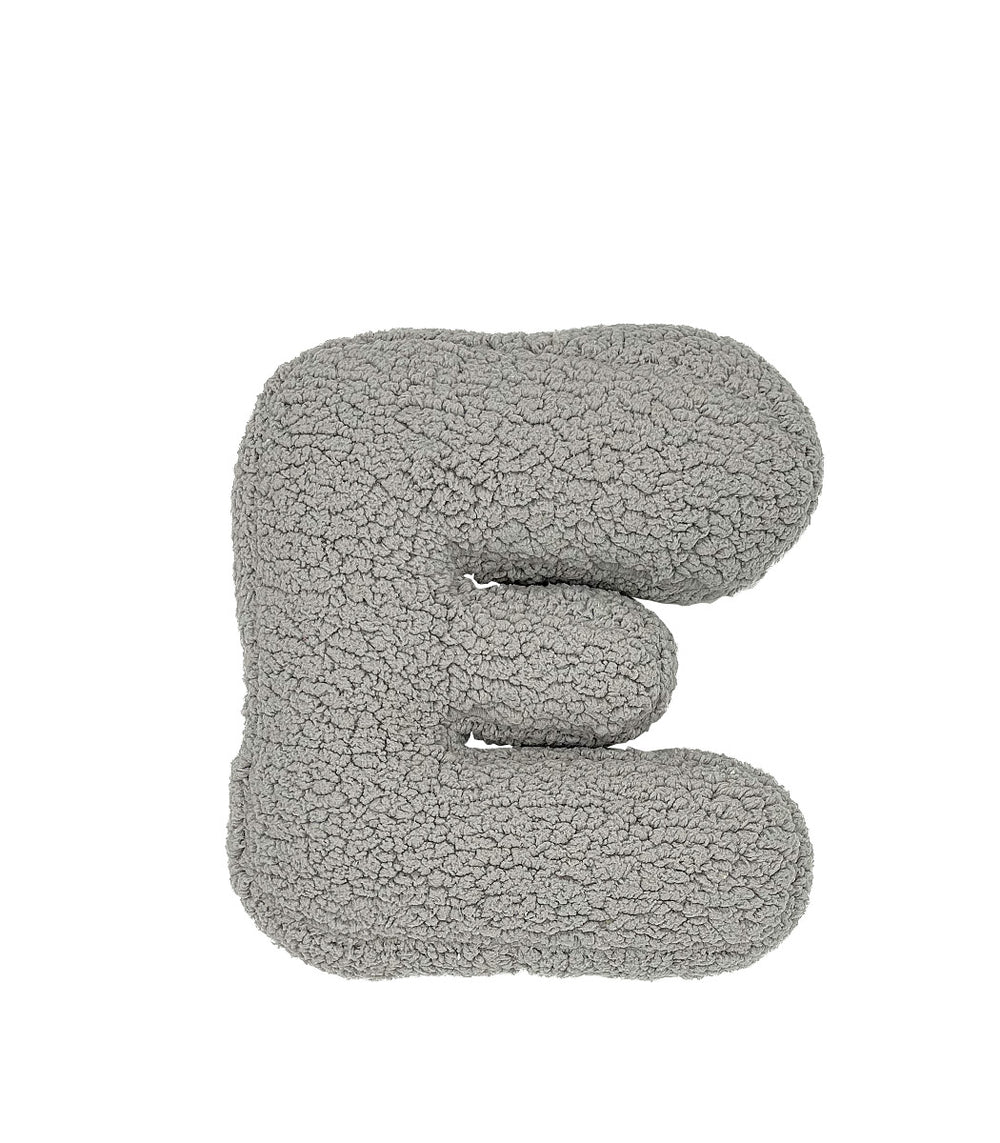 Boucle Letter Cushion-Grey