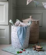 Large Quilted Storage Basket - Greenhouse Gingham / Little Farm