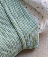 Quilted Cotbed Bedspread  - Greenhouse Gingham