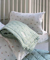 Quilted Cotbed Bedspread  - Greenhouse Gingham