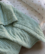Quilted Cotbed Bedspread  - Greenhouse Gingham