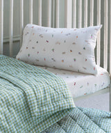 Quilted Cotbed Bedspread  - Greenhouse Gingham