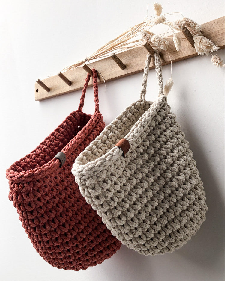 Crochet Hanging Bags | BEIGE