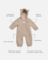 ALF Eco Pramsuit - Beige (With Feet)