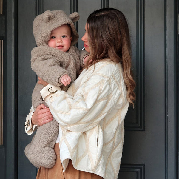 ALF Eco Pramsuit - Beige (With Feet)