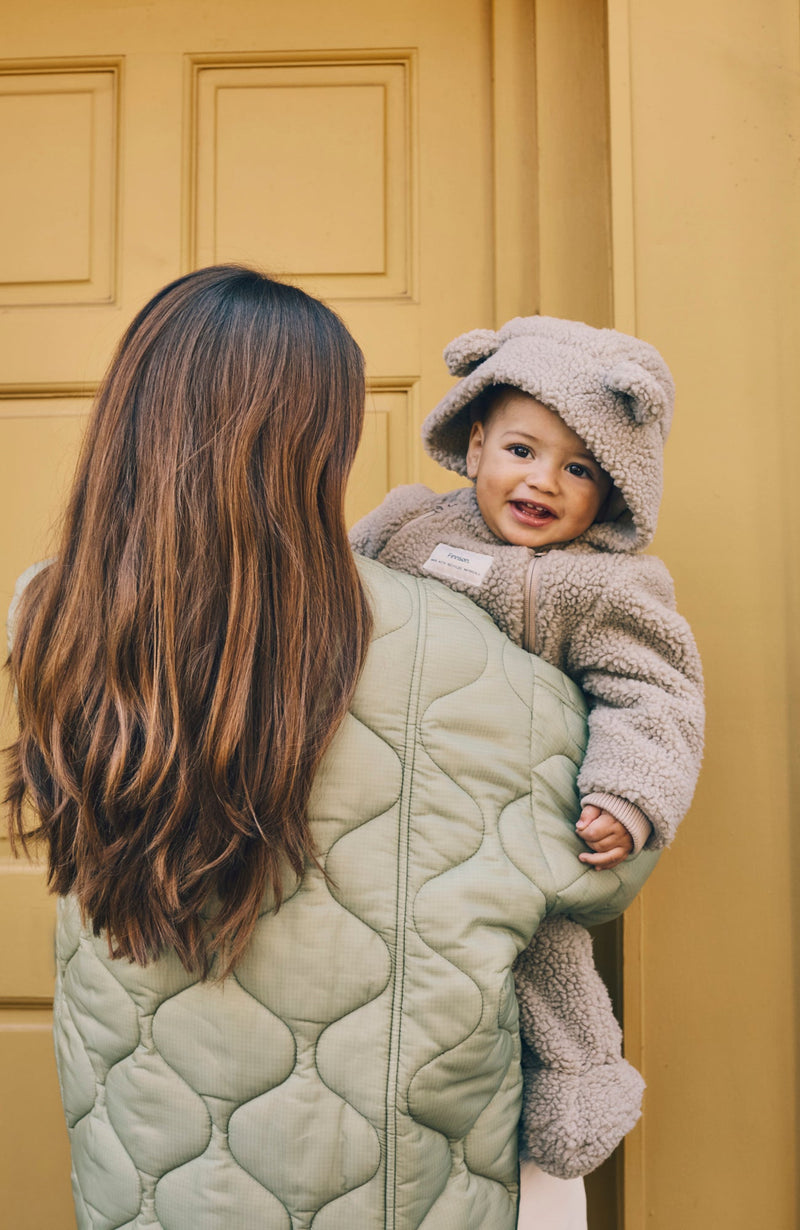 ALF Eco Pramsuit - Beige (With Feet)