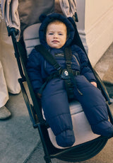 ANDERS Eco Snowsuit - Navy (With Feet)