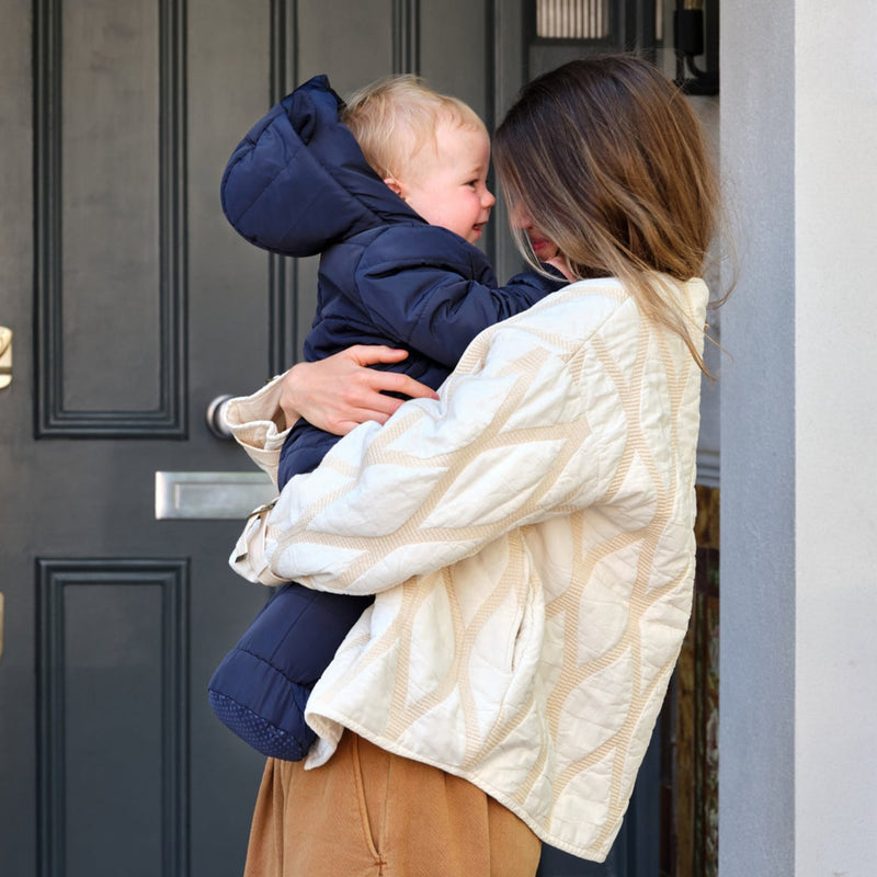 ANDERS Eco Snowsuit - Navy (With Feet)
