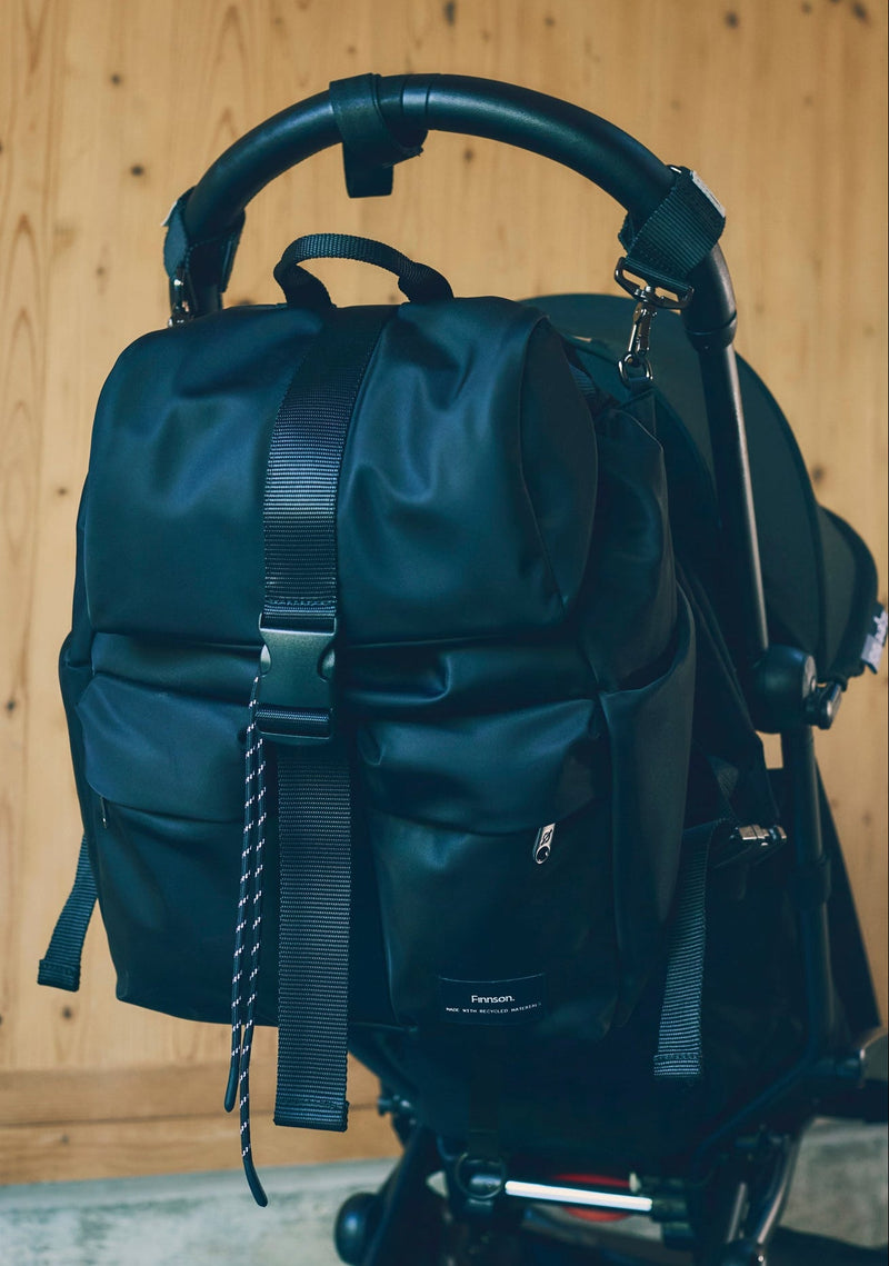 ELISE Eco Changing Backpack With Changing Mat - Black