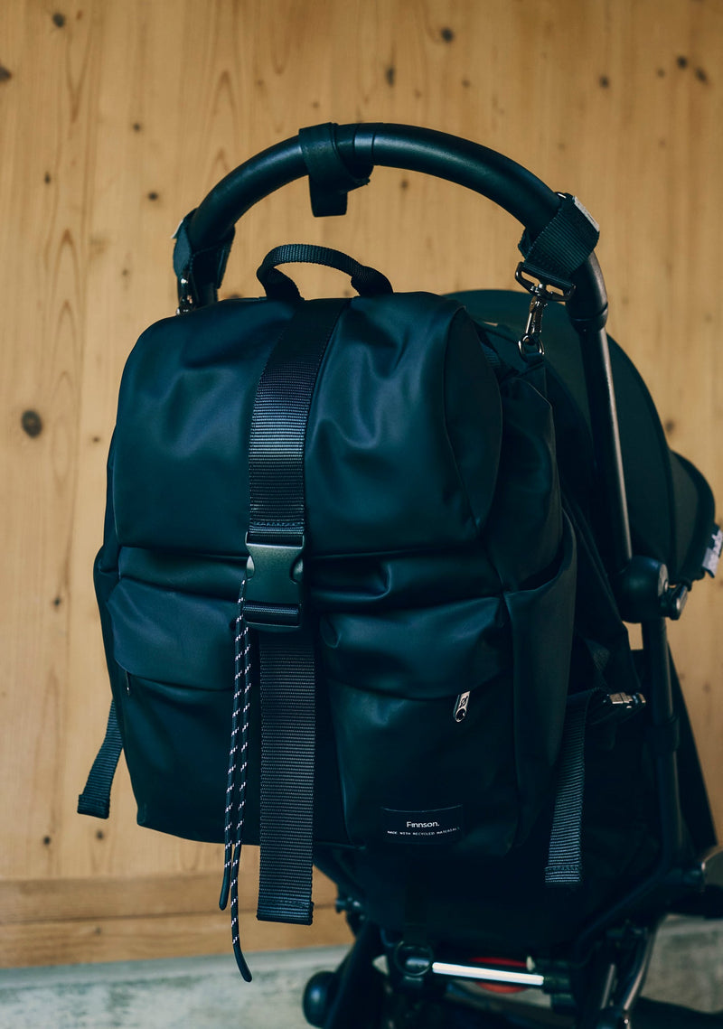 ELISE Eco Changing Backpack With Changing Mat - Black