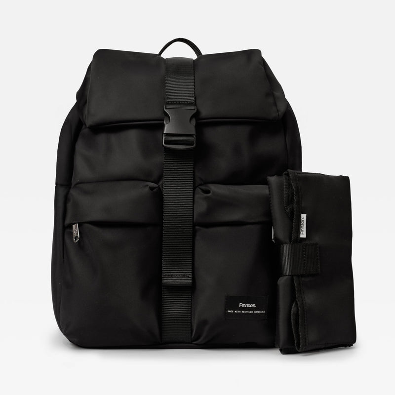 ELISE Eco Changing Backpack With Changing Mat - Black