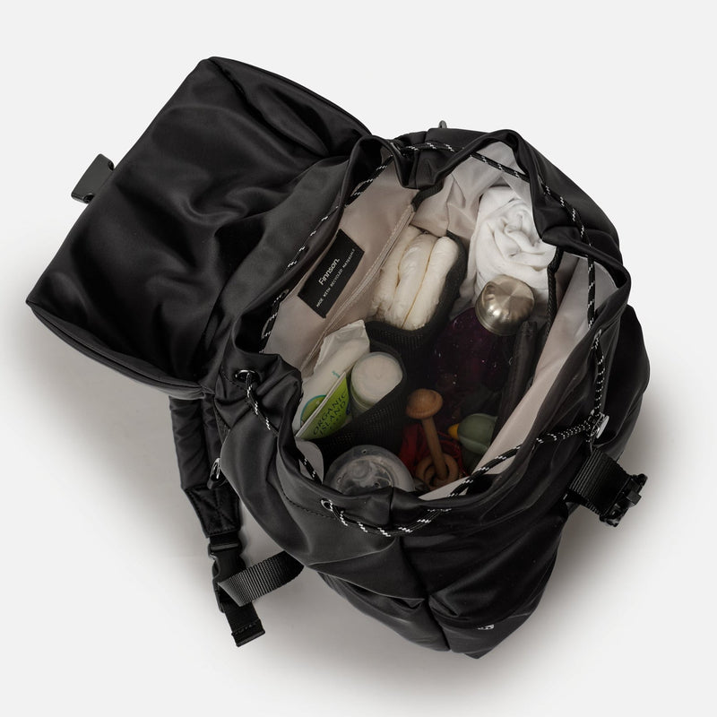 ELISE Eco Changing Backpack With Changing Mat - Black