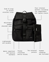 ELISE Eco Changing Backpack With Changing Mat - Leopard