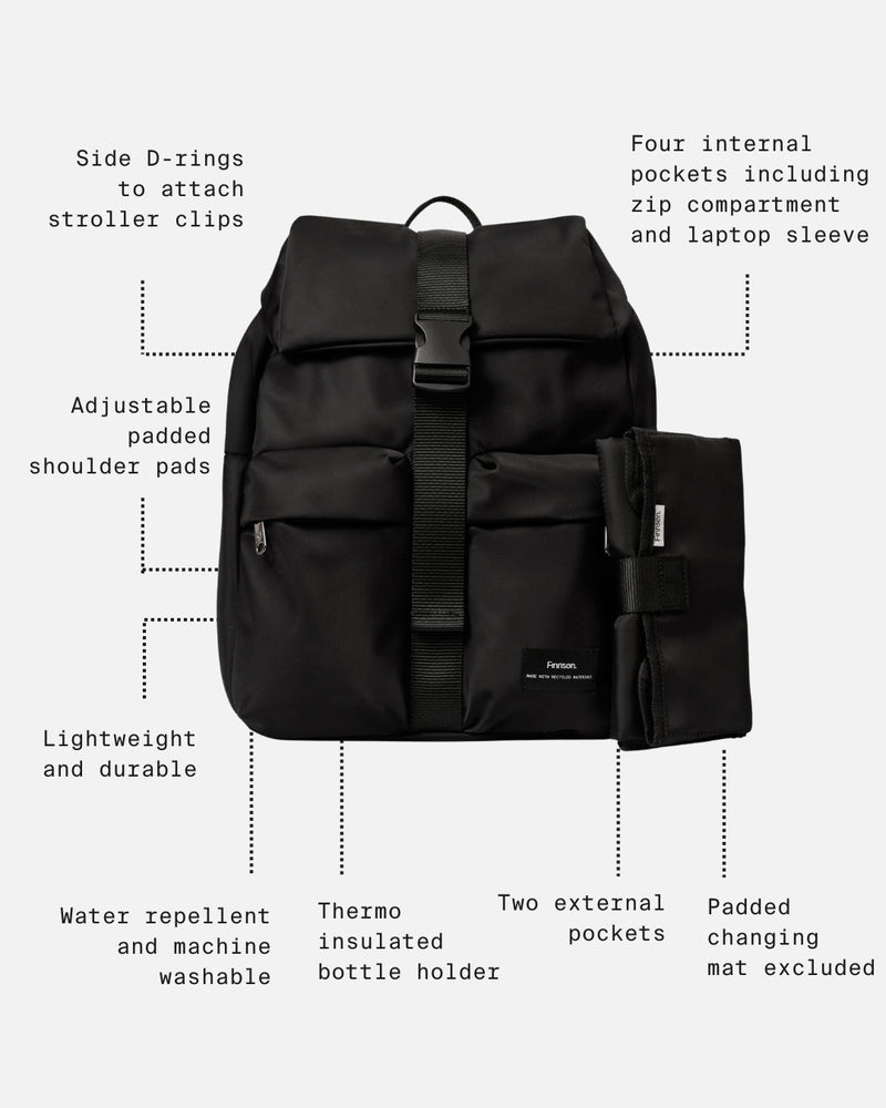 ELISE Eco Changing Backpack With Changing Mat - Leopard