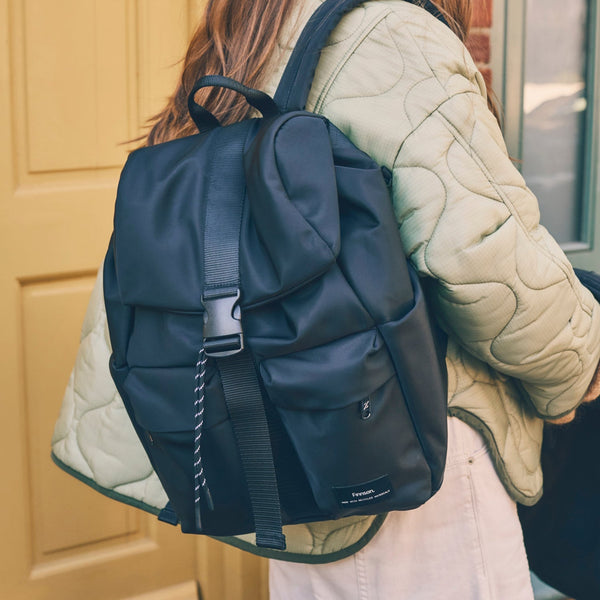 ELISE Eco Changing Backpack With Changing Mat - Black