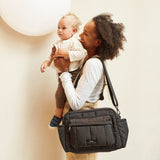 PRE ORDER - FREYA Eco Oversized Stroller Organiser With Stroller Clips - Black