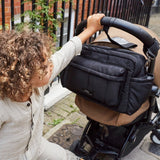 PRE ORDER - FREYA Eco Oversized Stroller Organiser With Stroller Clips - Black