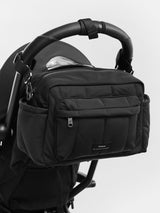 PRE ORDER - FREYA Eco Oversized Stroller Organiser With Stroller Clips - Black