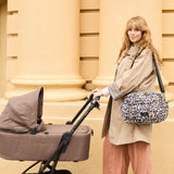 FREYA Eco Oversized Stroller Organiser with Stroller Clips - Leopard