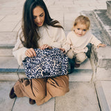 FREYA Eco Oversized Stroller Organiser with Stroller Clips - Leopard