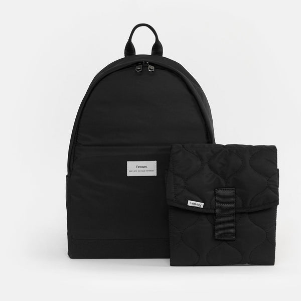 INGE Eco Changing Backpack With Changing Mat - Black