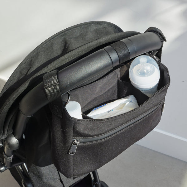 ODIN Eco Stroller Caddy With Built in Stroller Clips - Black