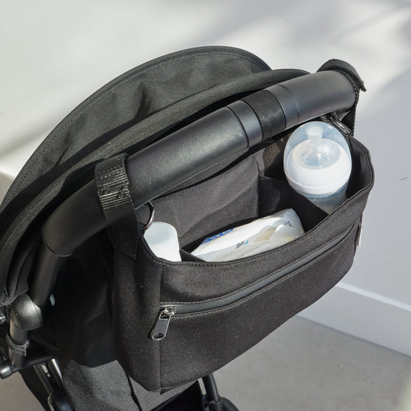 ODIN Eco Stroller Caddy With Built in Stroller Clips - Black