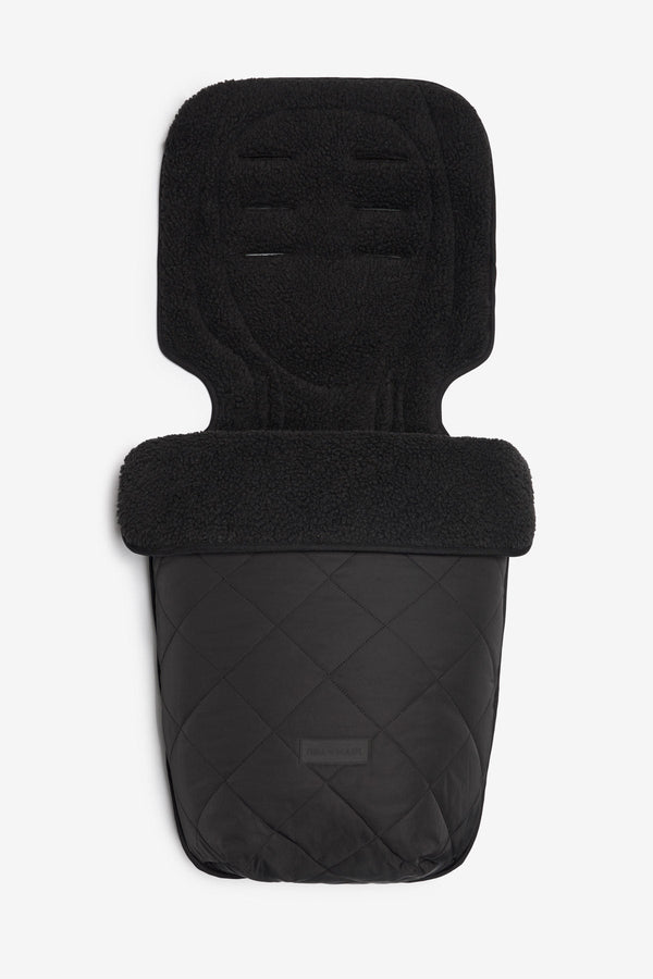 Universal Buggy Footmuff Black Quilted