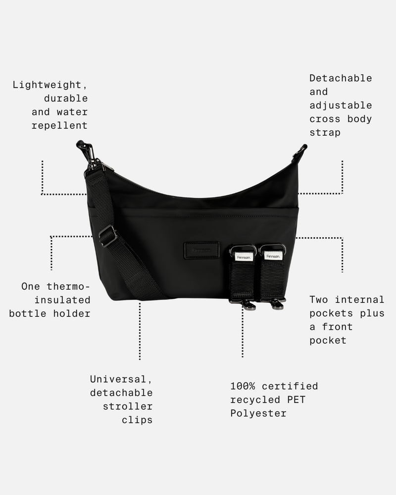 FIA Eco Stroller Organiser With Stroller Clips - Black