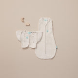 ergoPouch - Organic Short Sleeved Butterfly Sleep Swaddle Cardi - Oatmeal 0.2 TOG