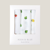 Bamboo Muslin Gift Set - Fruit Trio