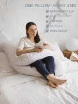 MINICAMP U-Shaped Maternity Pillow With Organic Cover in Milk White | Kapok or PES Filling