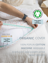 MINICAMP U-Shaped Maternity Pillow With Organic Cover in Milk White | Kapok or PES Filling