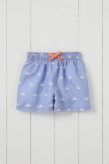 Grass & Air - Woven Printed Swimshorts - Lavender