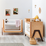Hera Cot Bed & Co-Sleeping Crib Bundle - Natural Ash | Walnut