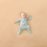 ergoPouch - Organic Layers Long Sleeve Babygrow Sage - Mild 0.2 TOG
