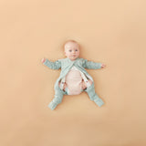 ergoPouch - Organic Layers Long Sleeve Babygrow Sage - Mild 0.2 TOG