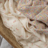 Extra Large Organic Baby Muslins, Set of 2 - Wildflower Garden / Anemone