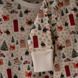 Avery Row - Christmas Baby Jersey Sleepsuit - Festive Forest