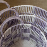 Checkerboard Storage Basket Small - Lilac