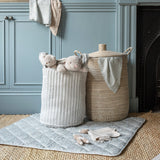 Large Quilted Storage Basket - Nature Trail / Stripe