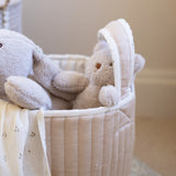 Large Quilted Storage Basket - Nettle Scatter / Birch