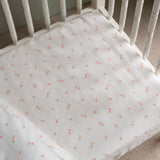 Organic Cotbed Fitted Sheet - Anemone