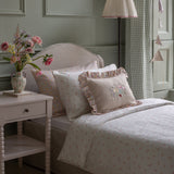 Rectangle Linen Frill Cushion - Wildflower Garden