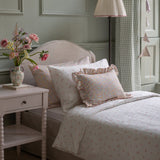 Rectangle Linen Frill Cushion - Wildflower Garden