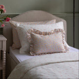 Rectangle Linen Frill Cushion - Wildflower Garden