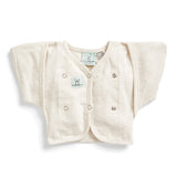 ergoPouch - Organic Short Sleeved Butterfly Sleep Swaddle Cardi - Oatmeal 0.2 TOG
