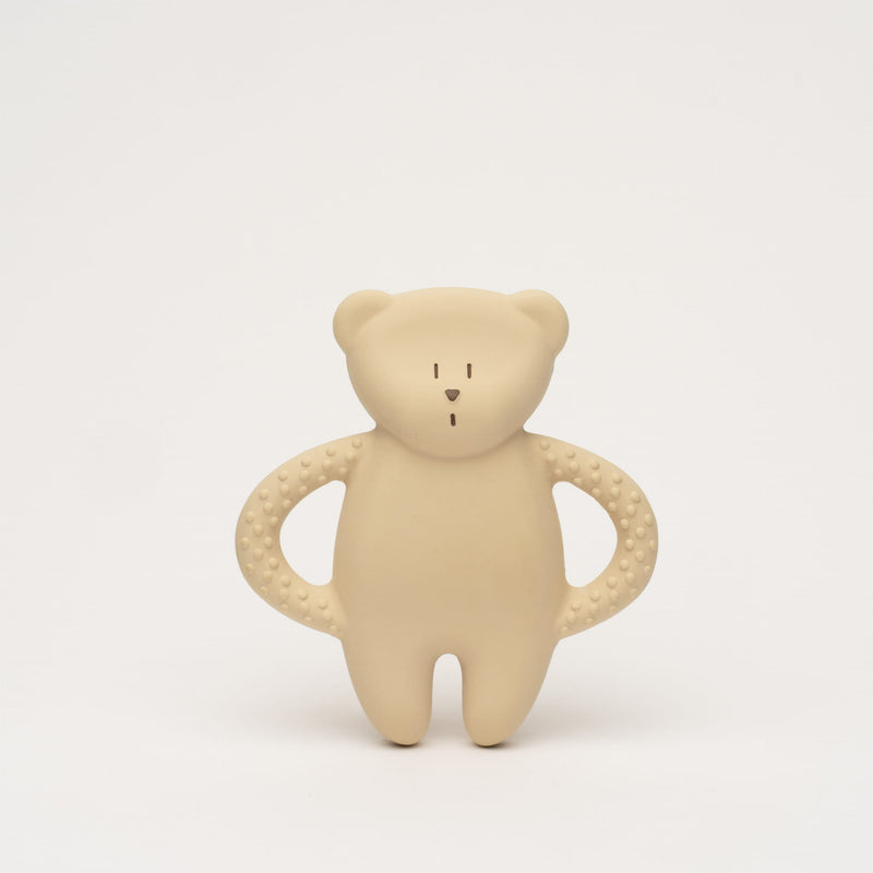 Moonie - Natural Rubber Teddy Teether - Sand